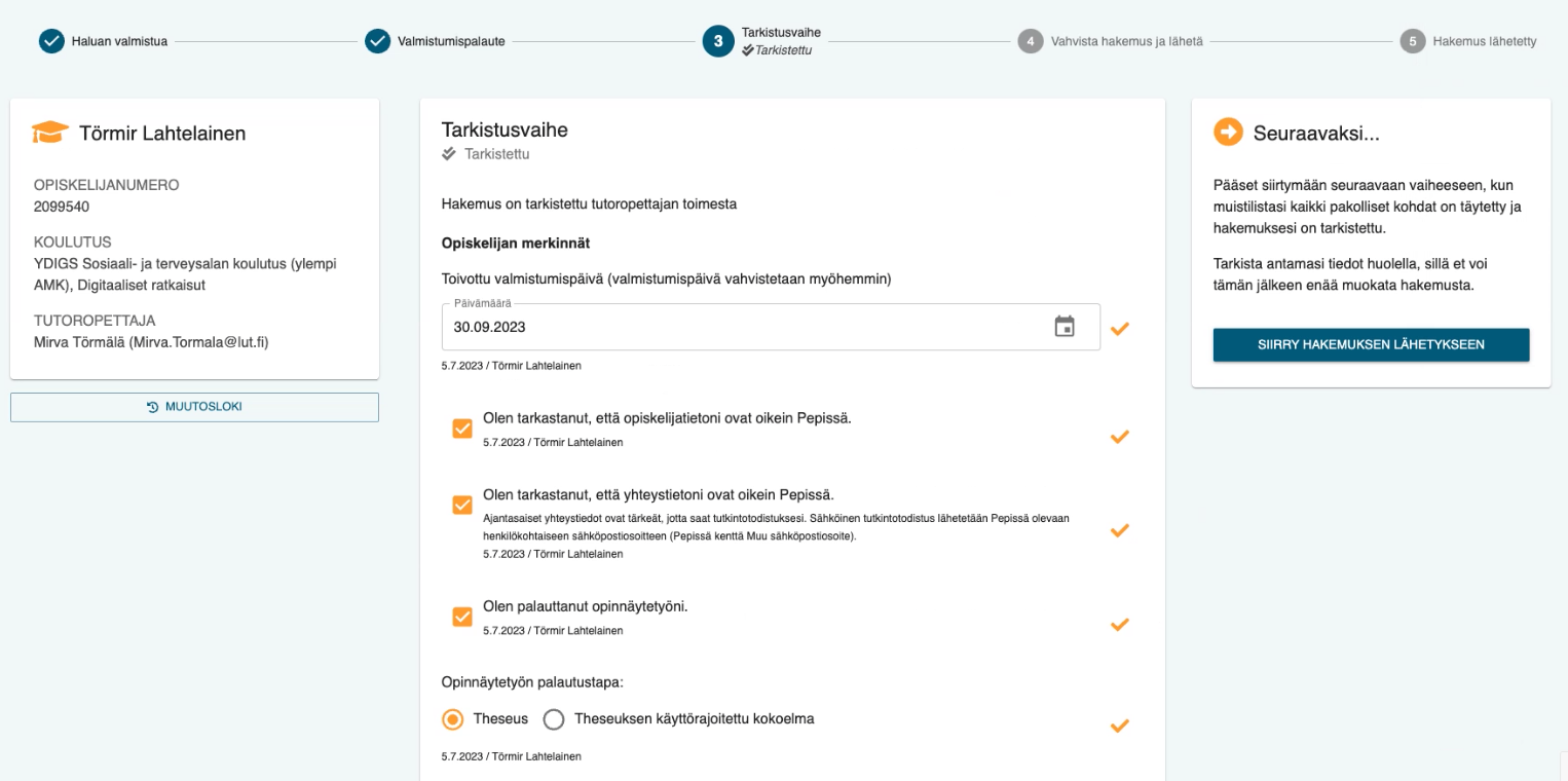 Valmistumisjärjestelmä