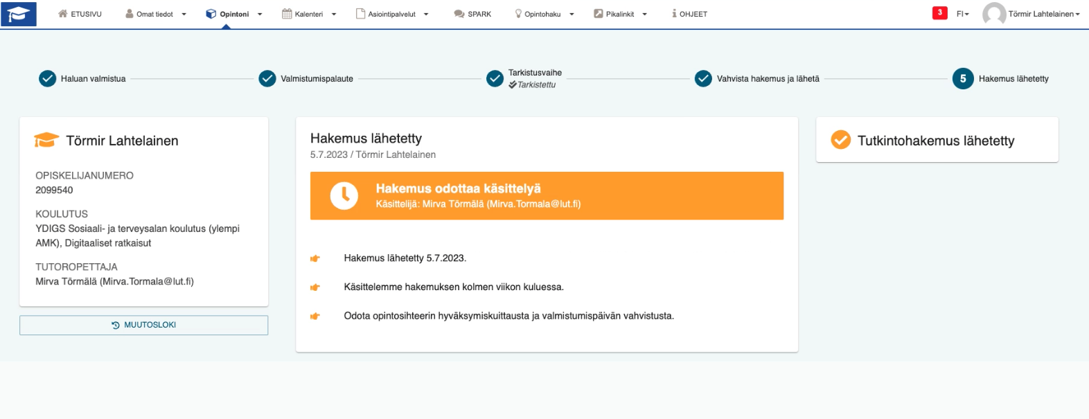 Valmistumisjärjestelmä