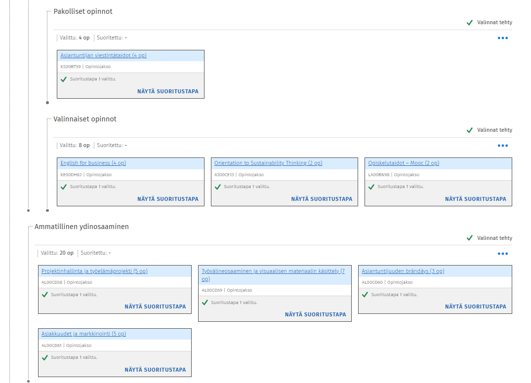 Valmis-opintosuunnitelma