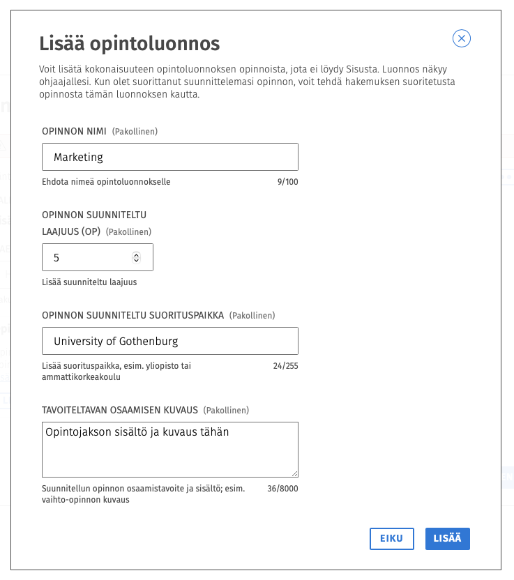 Opintoluonnos