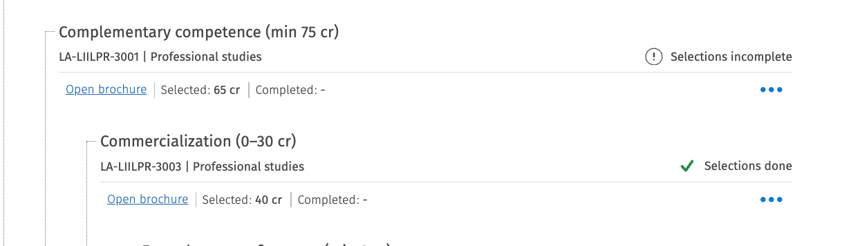 selection incomplete