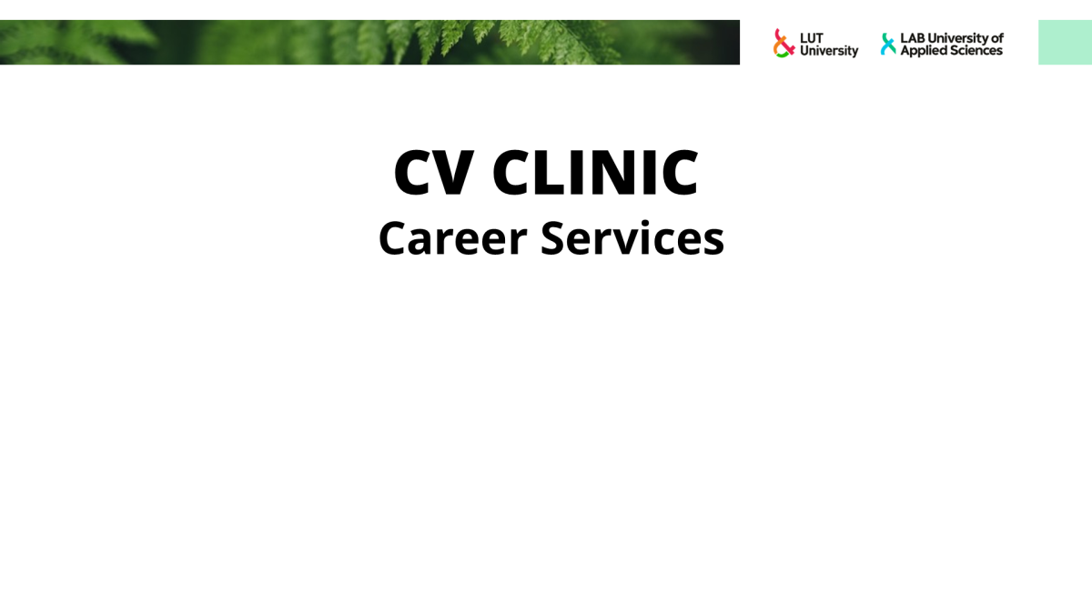 CV Clinic top